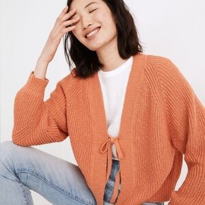 Madewell Eastdale Tie-Front Cardigan Sweater